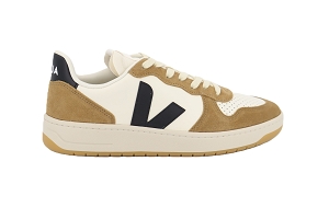 VEJA V10 BLANCPURE BLACK TENTCuirTextileTextile