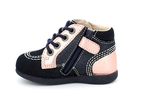 Kickers enf chaussures a lacets babystan zip bleu fille Rue de la Chaussure