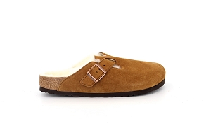 BIRKENSTOCK BOSTON VL SHEARLING MARRONMINKCuir SuedeMoutonFourrée