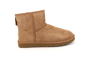 UGG CLASSIC MINI MARRONCHESTNUTCuir SuedeMoutonFourrée