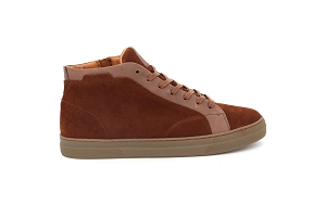 SCHMOOVE SPARK MID ZIP MARRONCHOCOLATCuir SuedeCuirCuir