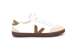 VEJA VOLLEY LEATHER BLANCWHITE TENTCuirTextileTextile