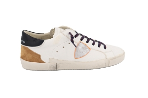 PHILIPPE MODEL PRSX LOW MAN BLANCBLANCJAUNECuirCuirCuir