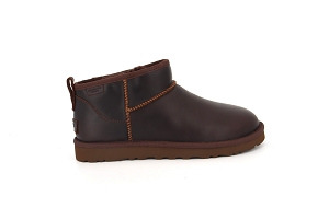 UGG CLASSIC ULTRA MINI LEATHER<br>MARRON