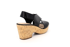 Rue de la Chaussure Clarks sandales nu pieds maritsa lara noir femme