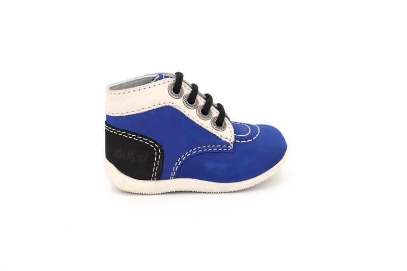 Kickers enf chaussures a lacets bonbon bleu