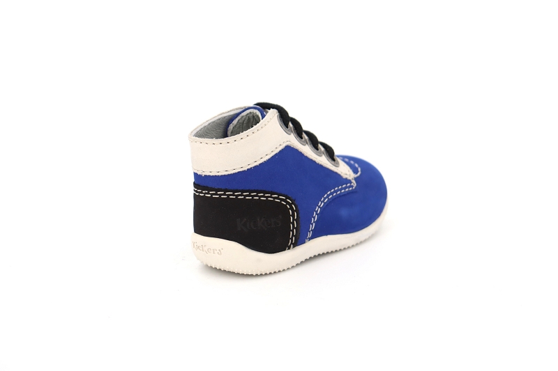 Kickers enf chaussures a lacets bonbon bleu0031203_4