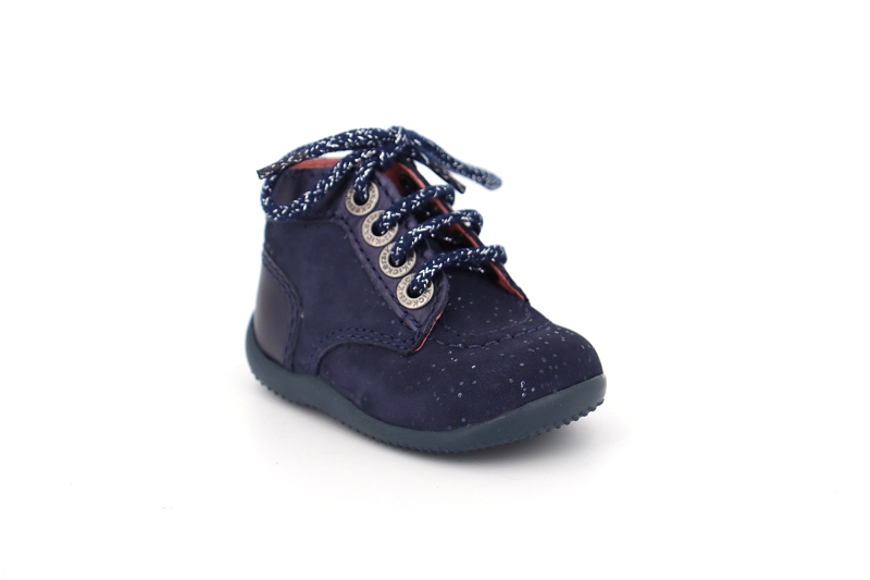 Kickers enf chaussures a lacets bonbon bleu0031206_2