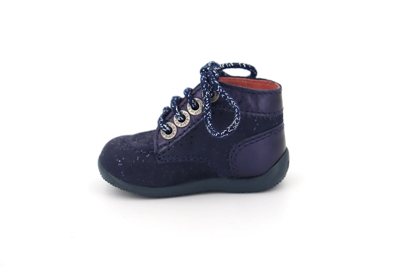 Kickers enf chaussures a lacets bonbon bleu0031206_3