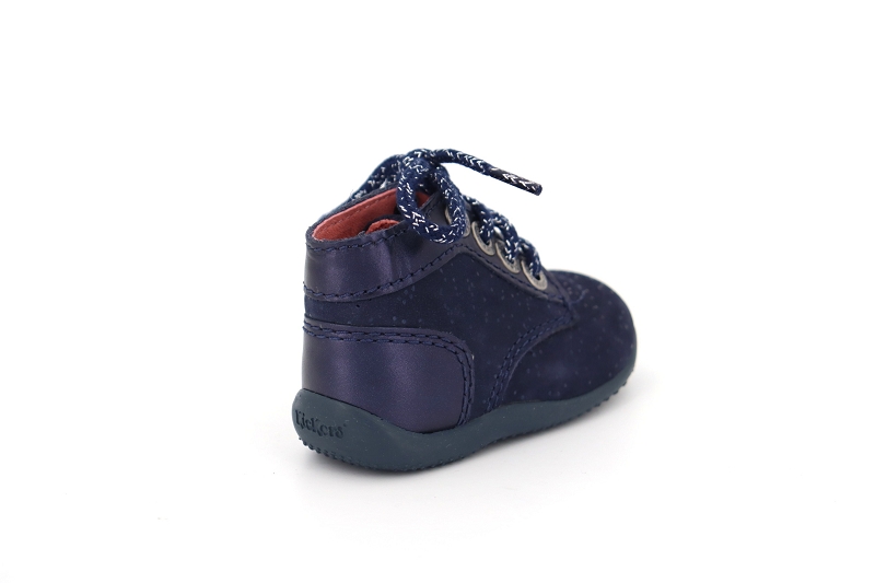 Kickers enf chaussures a lacets bonbon bleu0031206_4