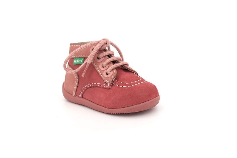 Kickers enf chaussures a lacets bonbon rose0031215_2