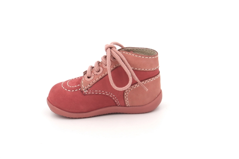 Kickers enf chaussures a lacets bonbon rose0031215_3