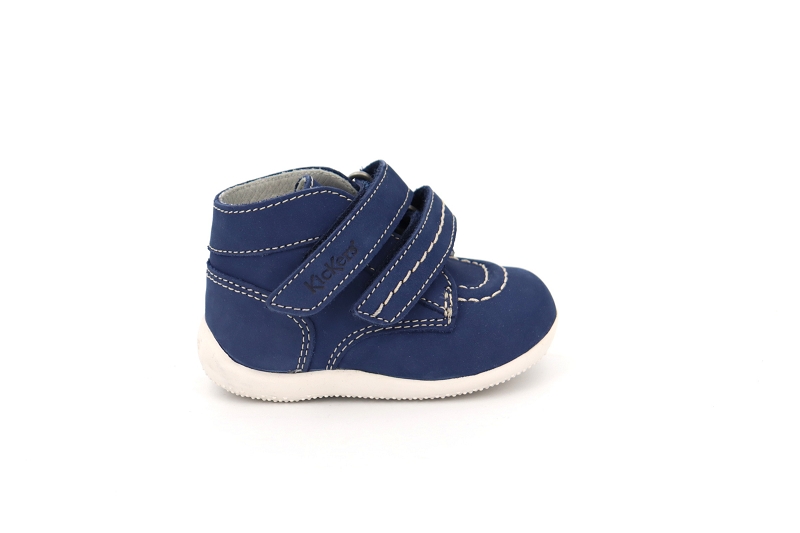 Kickers enf chaussures a scratch bonkro bleu