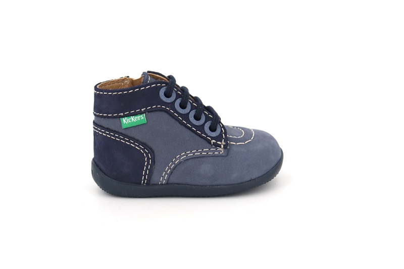 Kickers enf chaussures a lacets bonzip bleu