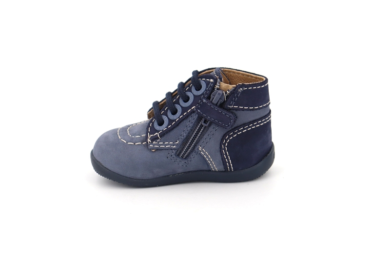 Kickers enf chaussures a lacets bonzip bleu0215303_3