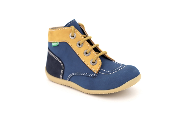 Kickers enf chaussures a lacets bonbon bleu5070101_2