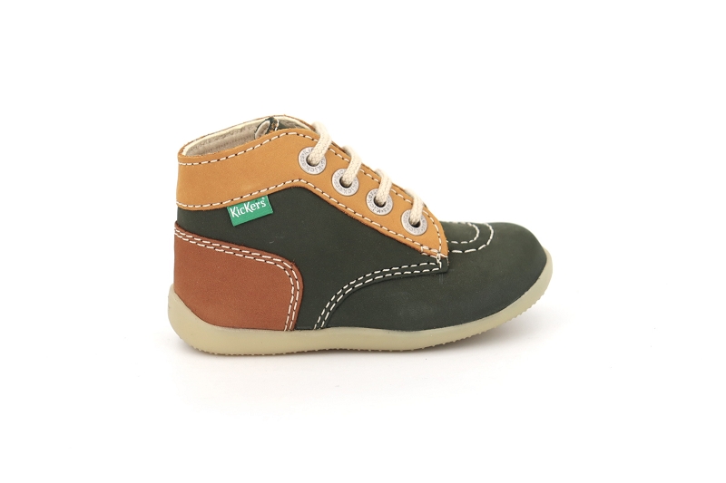 Kickers enf chaussures a lacets bonbon vert