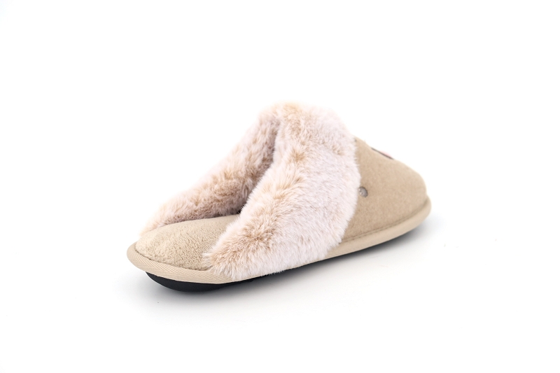 Isotoner chaussons pantoufles chat beige6123502_4