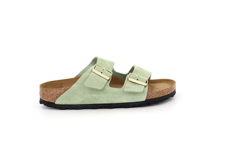 Birkenstock mules et sabots arizona sfb suede vert