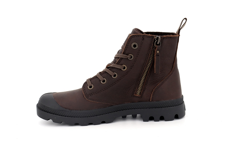 Palladium baskets montantes pampa zip leather marron7584601_3