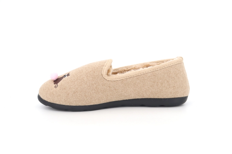 Isotoner chaussons pantoufles chaton beige7637302_3