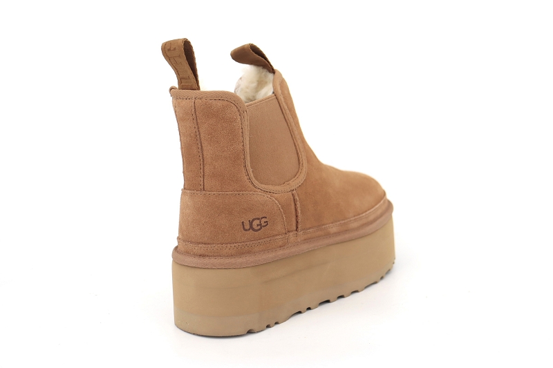 Ugg boots et bottines neumel platform chelsea marron7685801_4