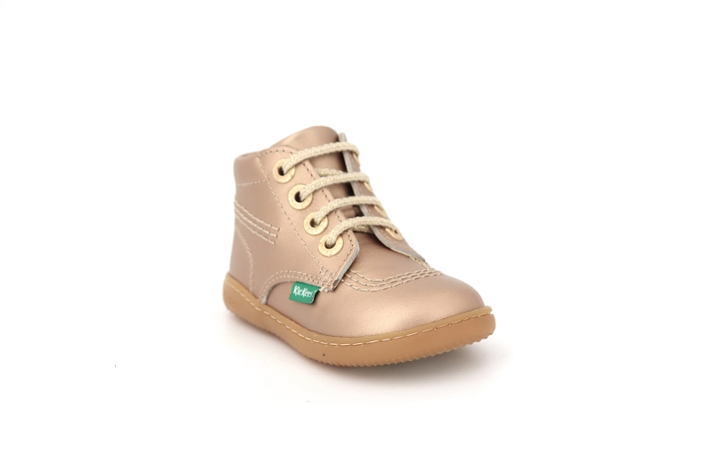 Kickers enf chaussures a lacets kick billista dore7690801_2