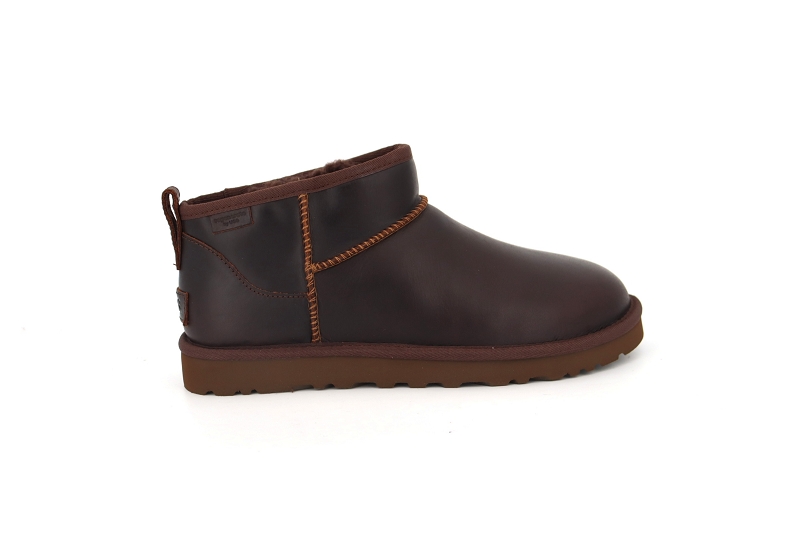 Ugg boots et bottines classic ultra mini leather marron