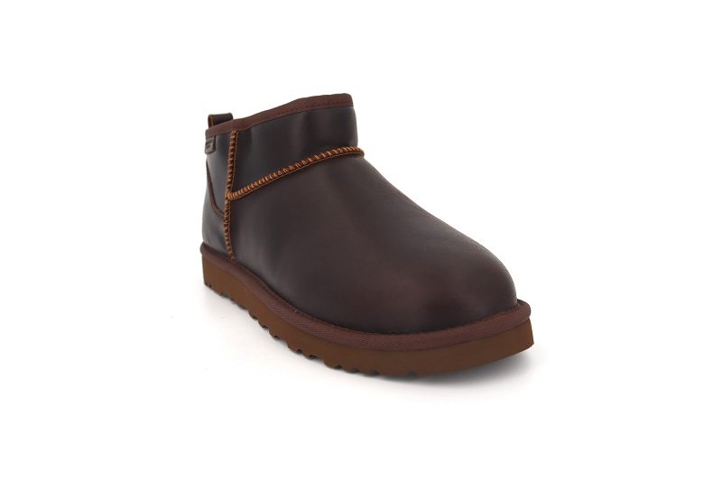 Ugg boots et bottines classic ultra mini leather marron8266001_2