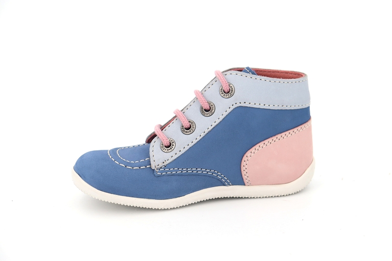 Kickers enf chaussures a lacets bonbon bleu8532201_3