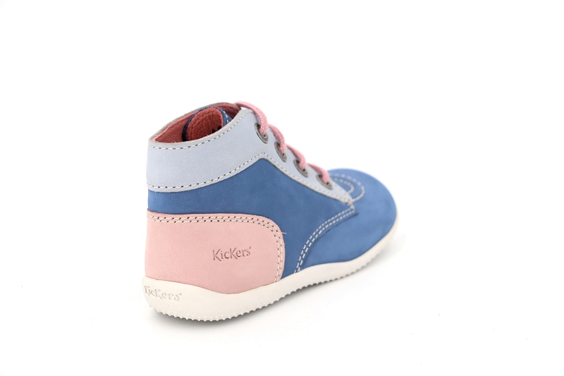 Kickers enf chaussures a lacets bonbon bleu8532201_4