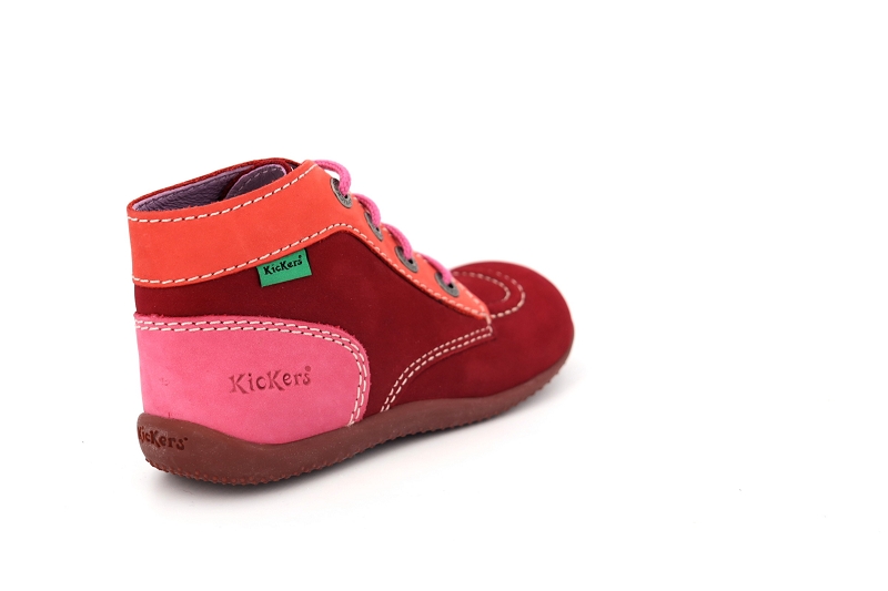 Kickers enf chaussures a lacets bonbon rose8532401_4