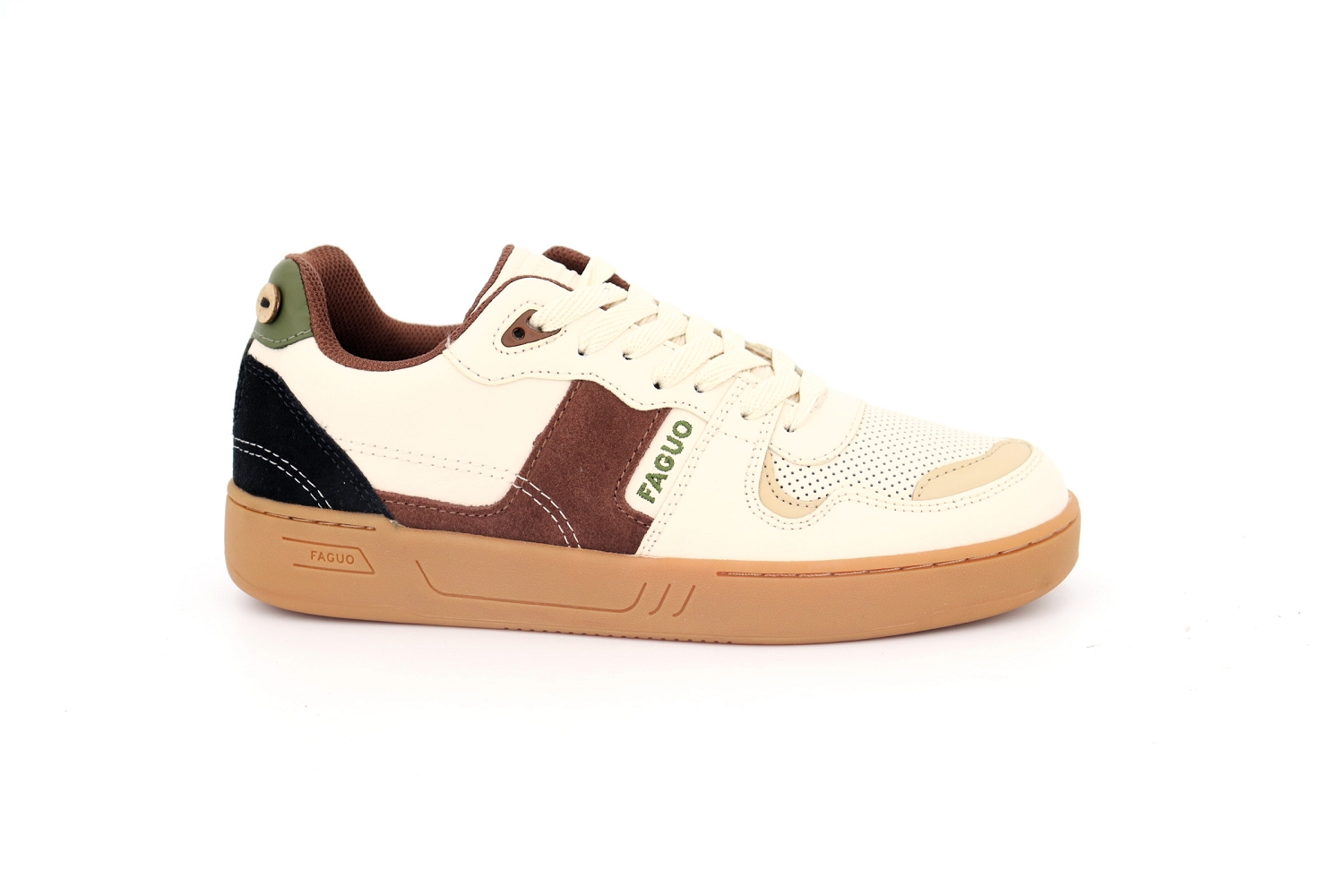 Rue de la Chaussure Faguo baskets ceiba leather suede beige homme